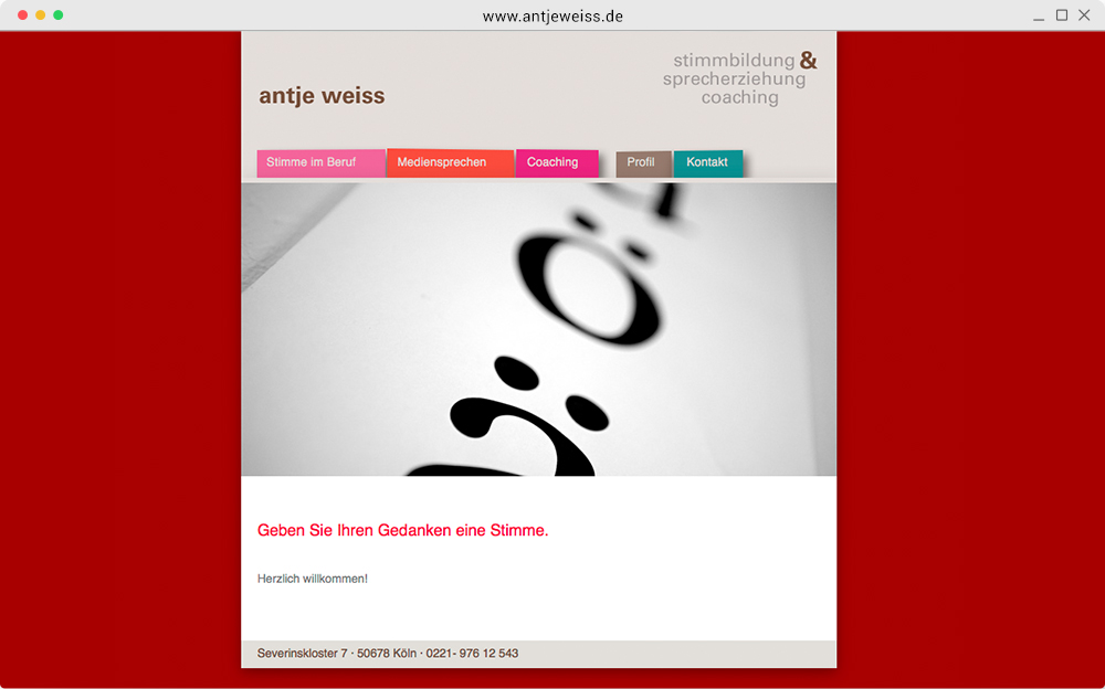 Webauftritt Antje Weiss