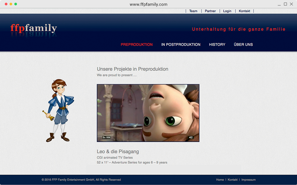 Webauftritt FFP Family Entertainment GmbH