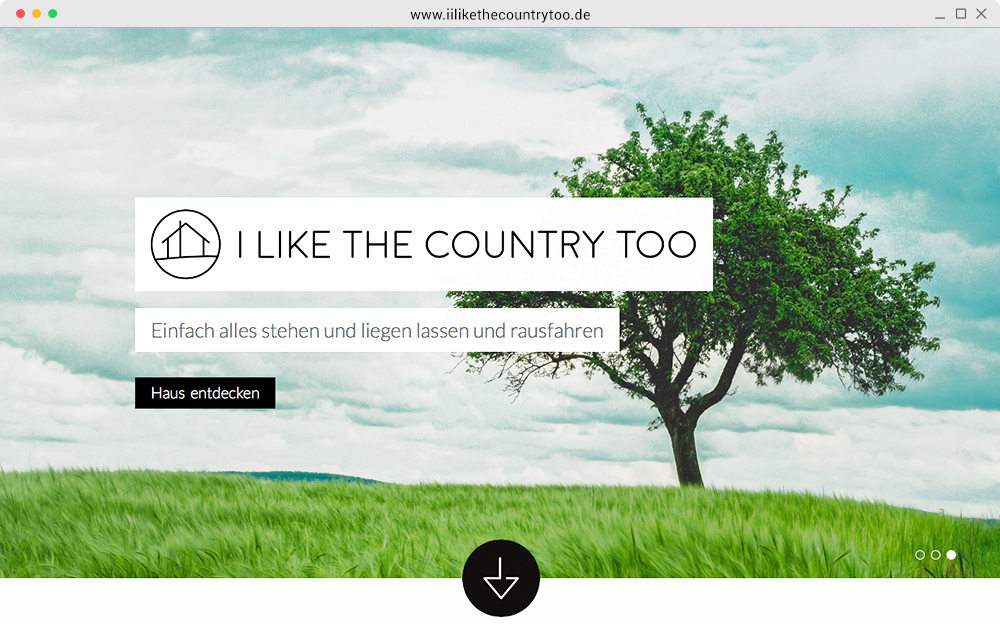 Webauftritt I like the Country too