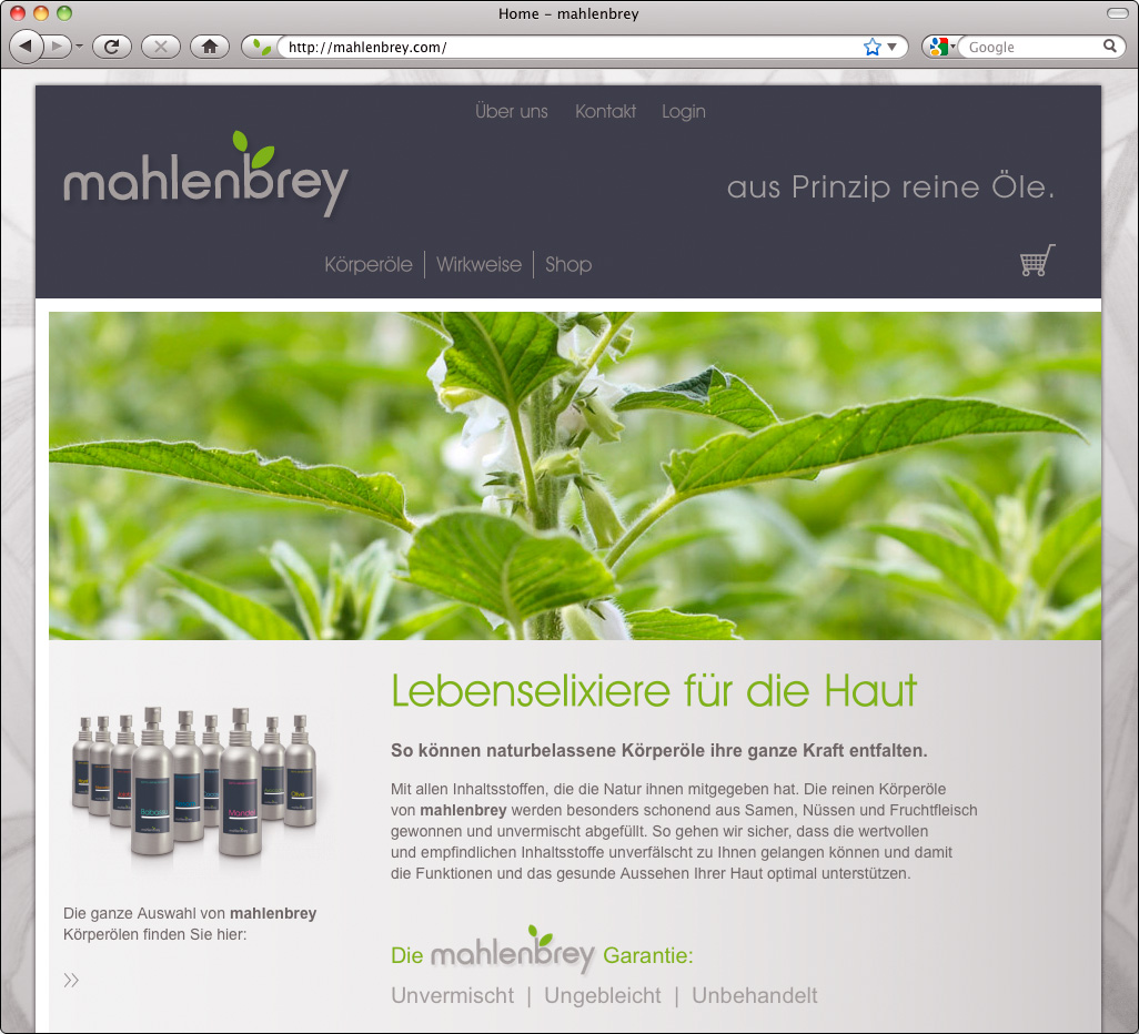 Webauftritt Brigitte Mahlenbrey GmbH